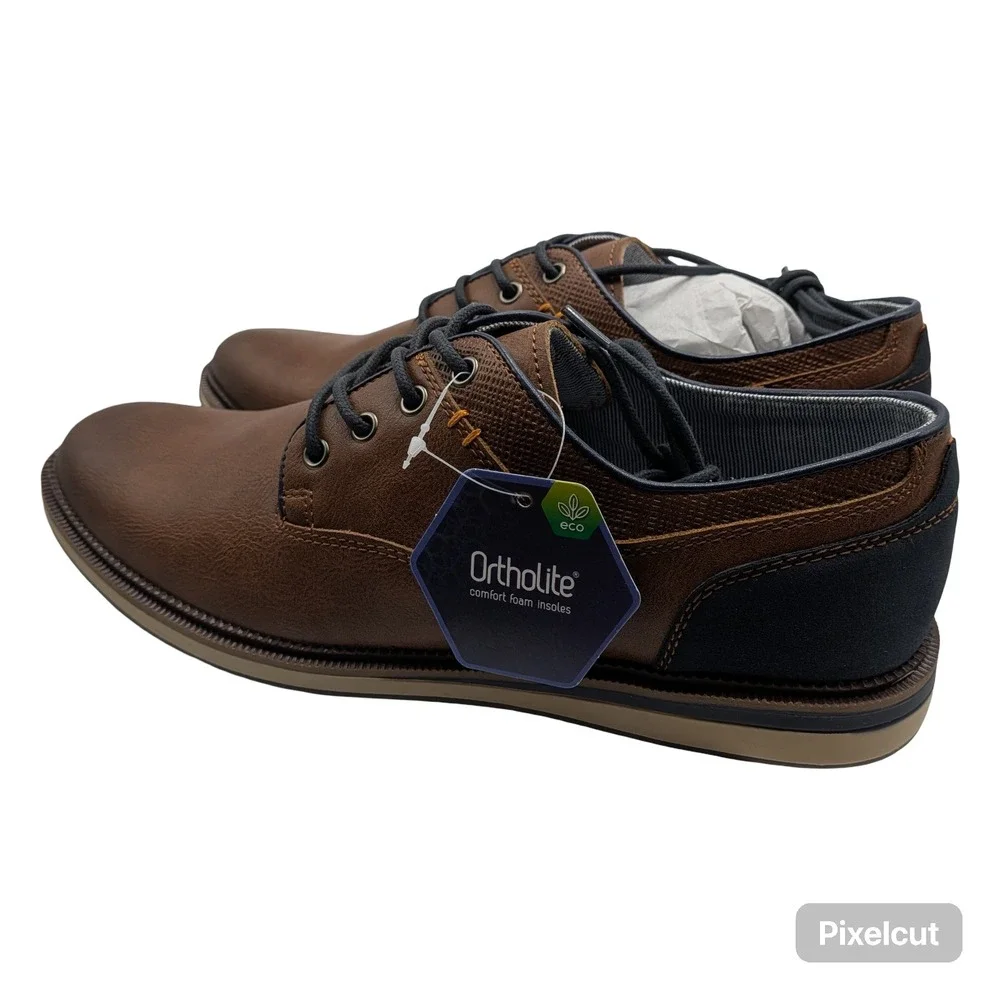 Sonoma Goods For Life Mens Freer Oxford Shoes Cognac 8.5
